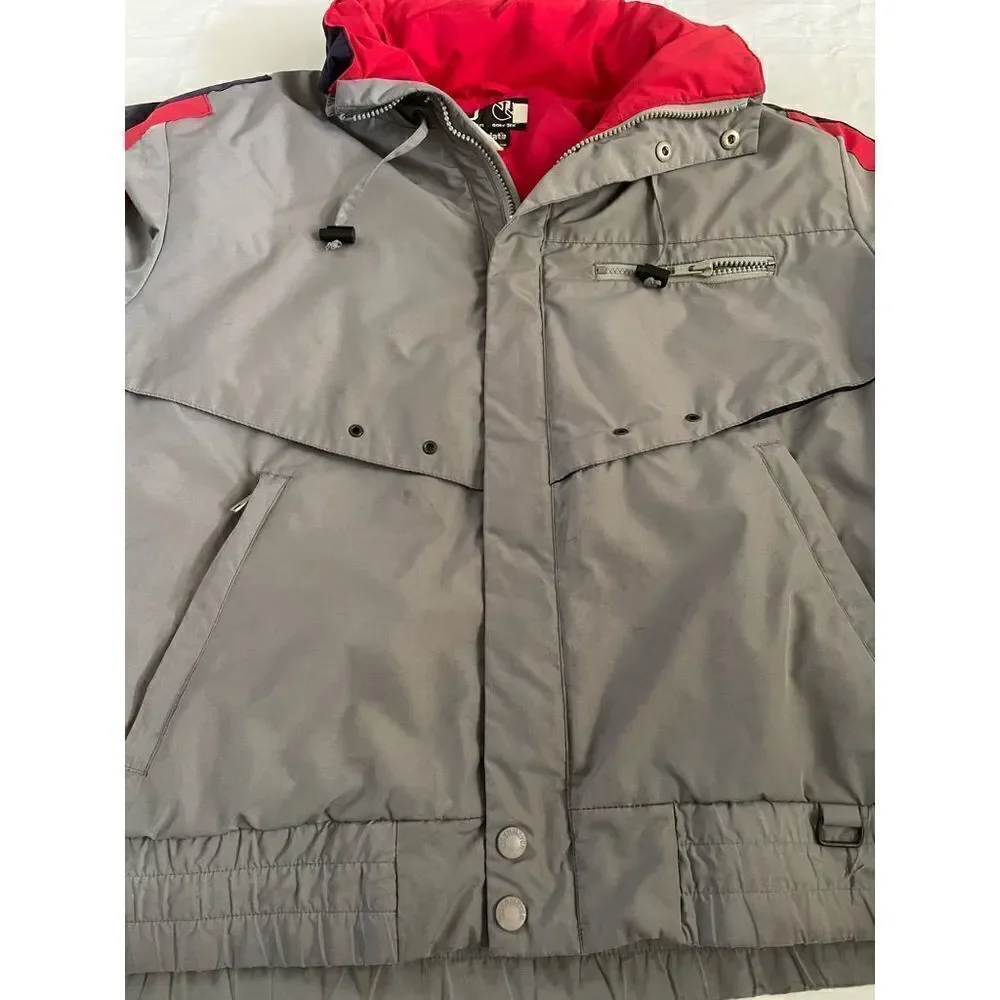 🐿️ Vintage Obermeyer Gore-Tex Thinsulate Grey, Red & Blue Winter Jacket - Picture 7 of 10